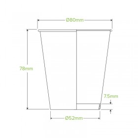 6oz Single Wall Bio Coffee Cup Leaf Kraft  1000 pcs