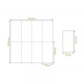 1 PLY 1/8 Fold Lunch White Bio Napkin 300x300  3000 pcs