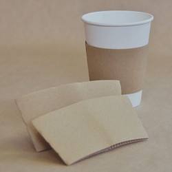 12/16oz Coffee Cup Sleeves - KRAFT  1000 pcs