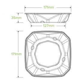 500ml BioCane Octa Takeaway Base  400 pcs