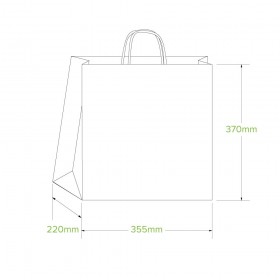 Jumbo Twist Handle Paper Bags Kraft  150 pcs - Plastic Free Paper Bags
