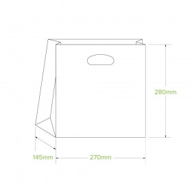 Small Die Cut Handle Paper Bags Kraft  250 pcs - Plastic Free Paper Bags