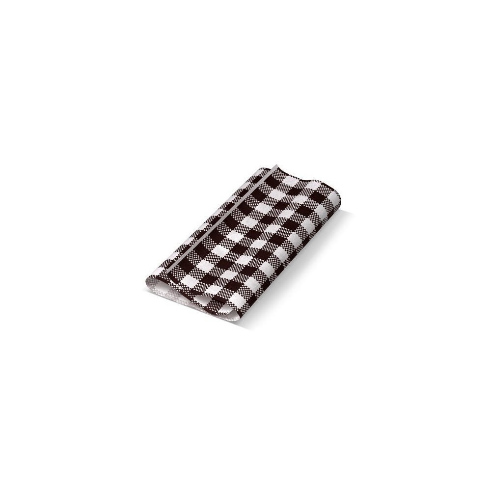 Greaseproof Paper Gingham Black 190 x 300mm  200 pcs