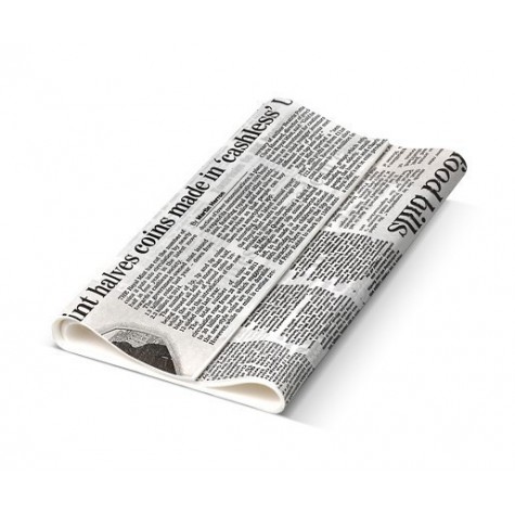 Greaseproof Paper Newsprint 190 x 300mm  200 pcs