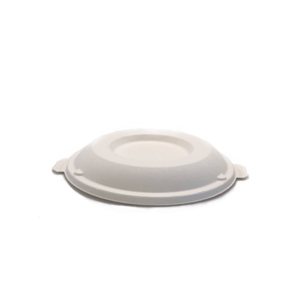 Sugarcane White Lid fit 24/32/40oz Sugarcane Bowl  500 pcs