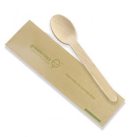 Wooden Spoon Individually Wrapped  500 pcs