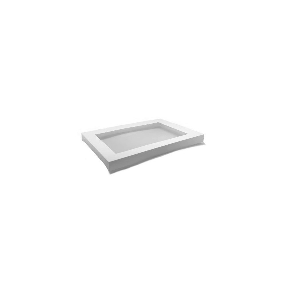 Large PET Window Lid White  100 pcs