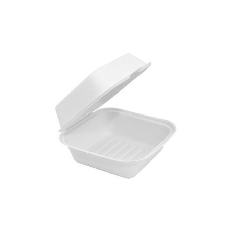 6" Sugarcane Bagasse Hamburger Takeaway Clamshell  400 pcs