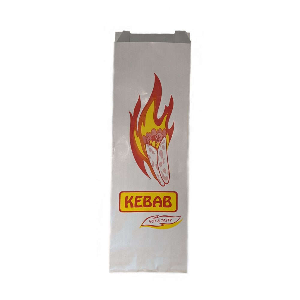 Foil Kebab Bag Printed White  250 pcs