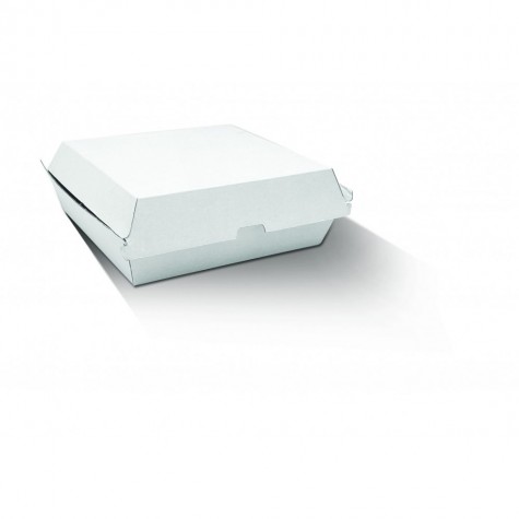 Dinner Box / White Corrugated Kraft / Plain  150 pcs