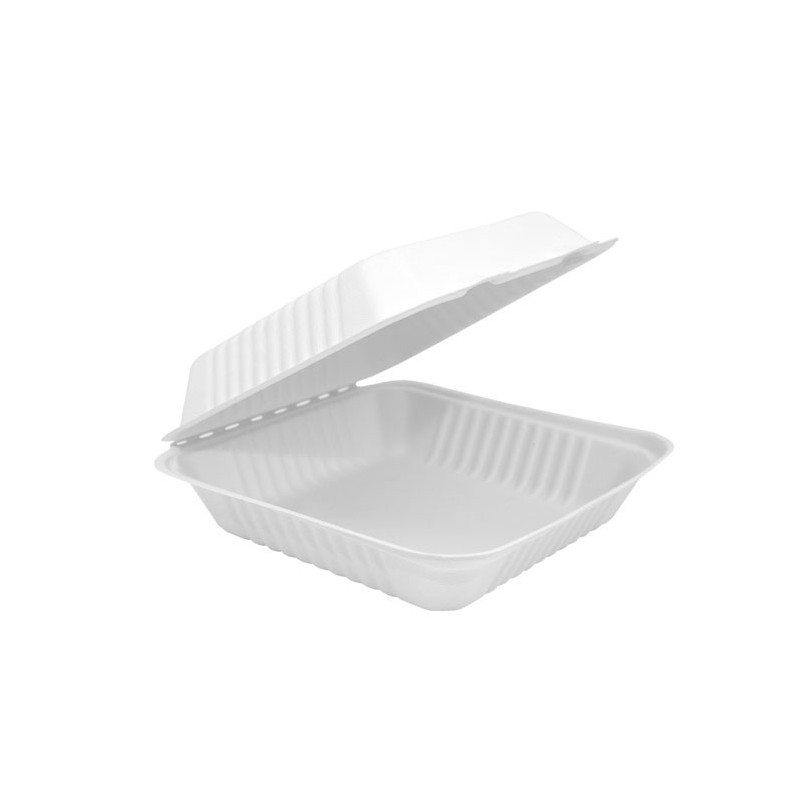 9" Sugarcane Bagasse Takeaway Clamshell  200 pcs