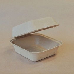 6" Hamburger Bamboo Takeaway Clamshell  400 pcs