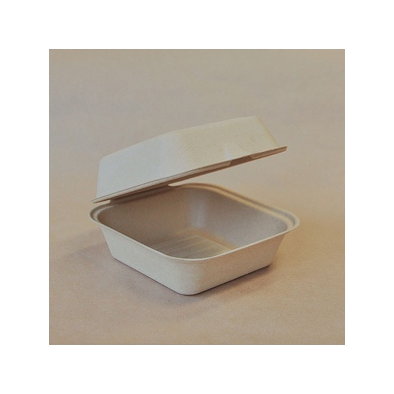 6" Hamburger Bamboo Takeaway Clamshell  400 pcs