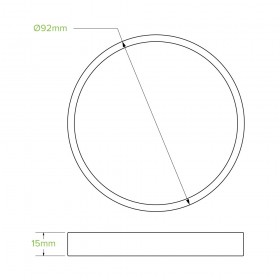 250ml (8oz) BioBowl paper lid - kraft  500 pcs