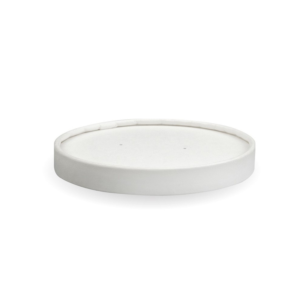 430-950ml (12-32oz) BioBowl paper lid - white  500 pcs