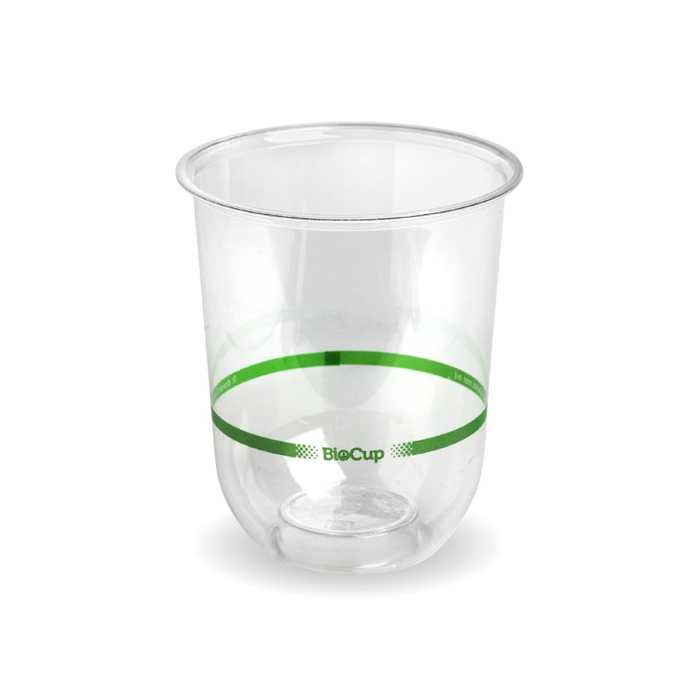 500ml clear tumbler cups - 20pk - BioPak clear  240 pcs
