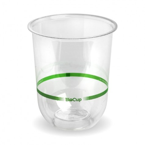 500ml clear tumbler cups - 20pk - BioPak clear  240 pcs