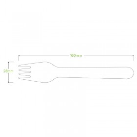 16cm fork - 10pk - wood  960 pcs