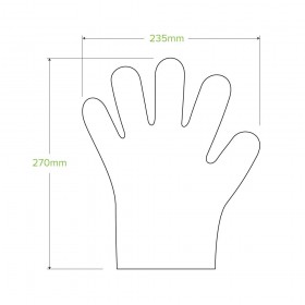 Small compostable glove - natural  1000 pcs