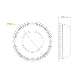 PET Dome Lid for 5oz Kraft Ice Cream Cup  1000 pcs