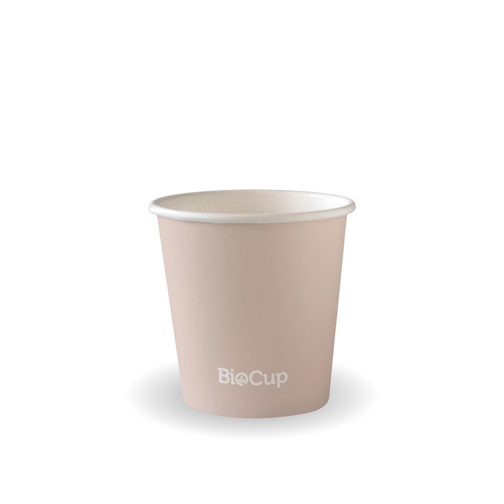 4oz Aqueous Coated Hot Paper BioCup - stone  2000 pcs