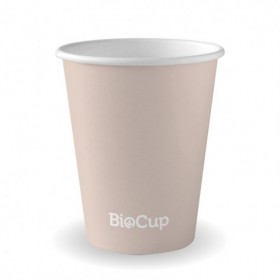 8oz Aqueous Coated Hot Paper BioCup - stone  1000 pcs