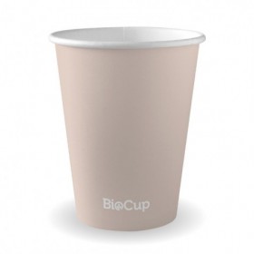 12oz Aqueous Coated Hot Paper BioCup - stone  1000 pcs