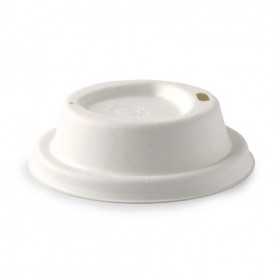 80mm Sugarcane Biocup Lids - White  1000 pcs