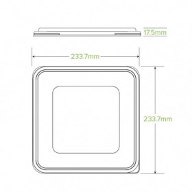 3/4/5 Compartment RPET Takeaway LARGE Lid - clear  300 pcs