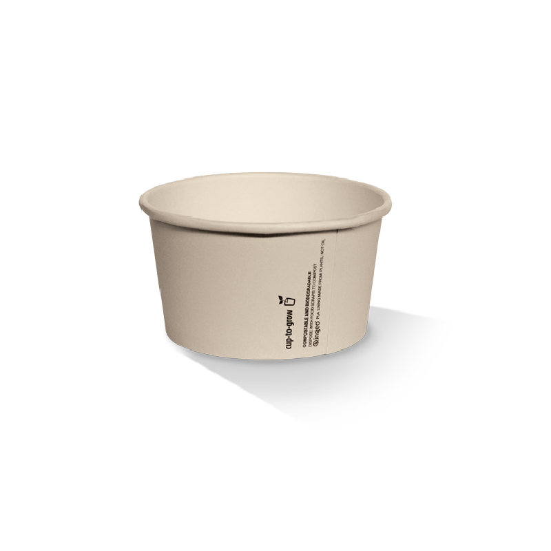 8oz Ice-Cream Cup Bamboo Paper PLA Coated  1000 pcs