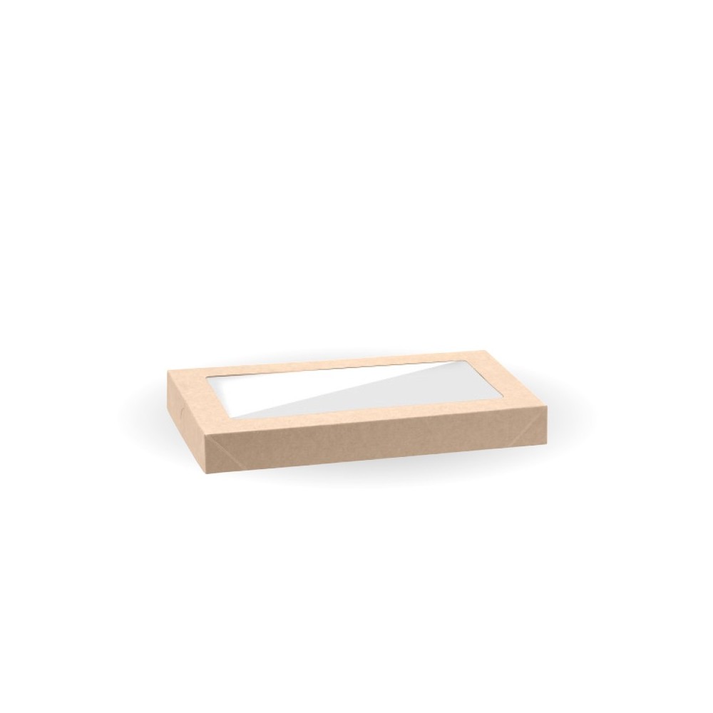 BioBoard Catering Tray PLA Window Lid - Extra Small - FSC Mix - Kraft  100 pcs