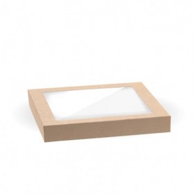 BioBoard Catering Tray PLA Window Lid - Small - FSC Mix - Kraft  100 pcs