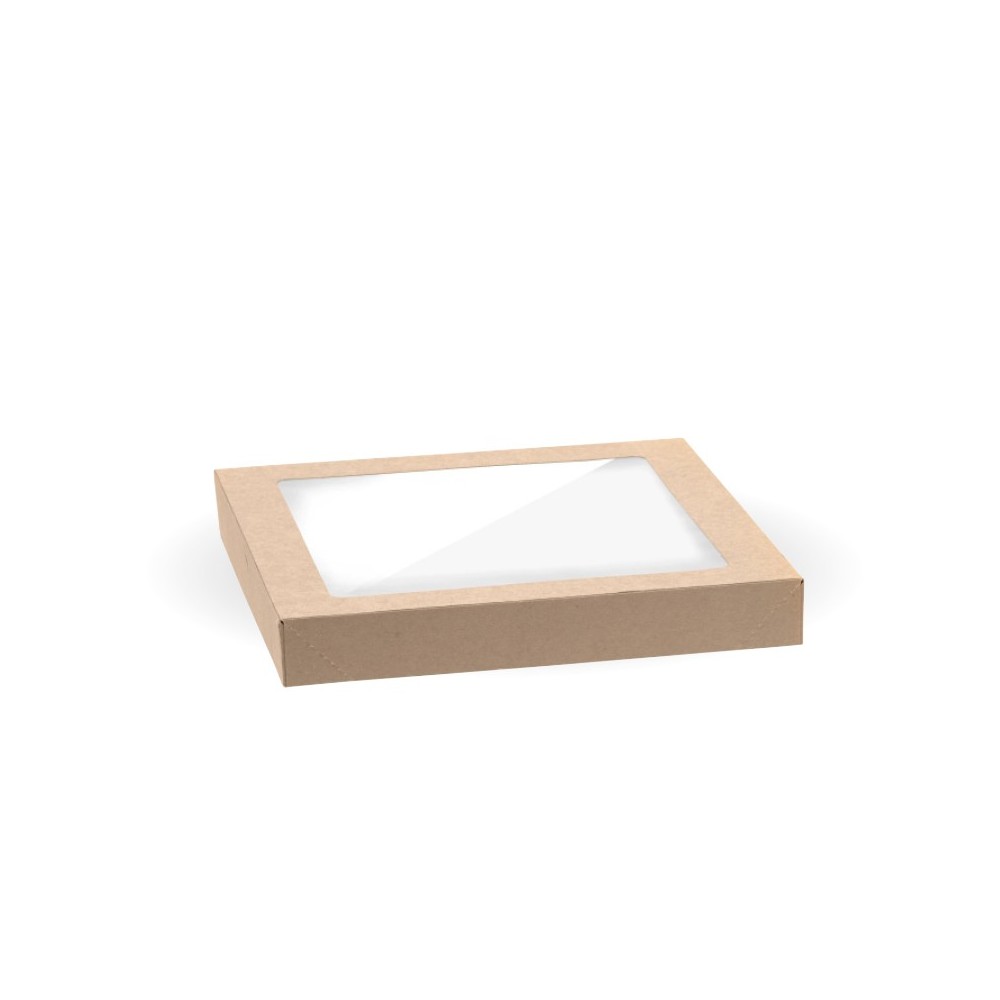 BioBoard Catering Tray PLA Window Lid - Small - FSC Mix - Kraft  100 pcs