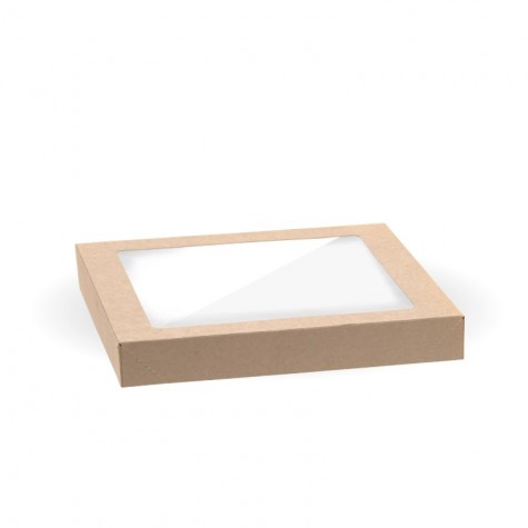 BioBoard Catering Tray PLA Window Lid - Small - FSC Mix - Kraft  100 pcs