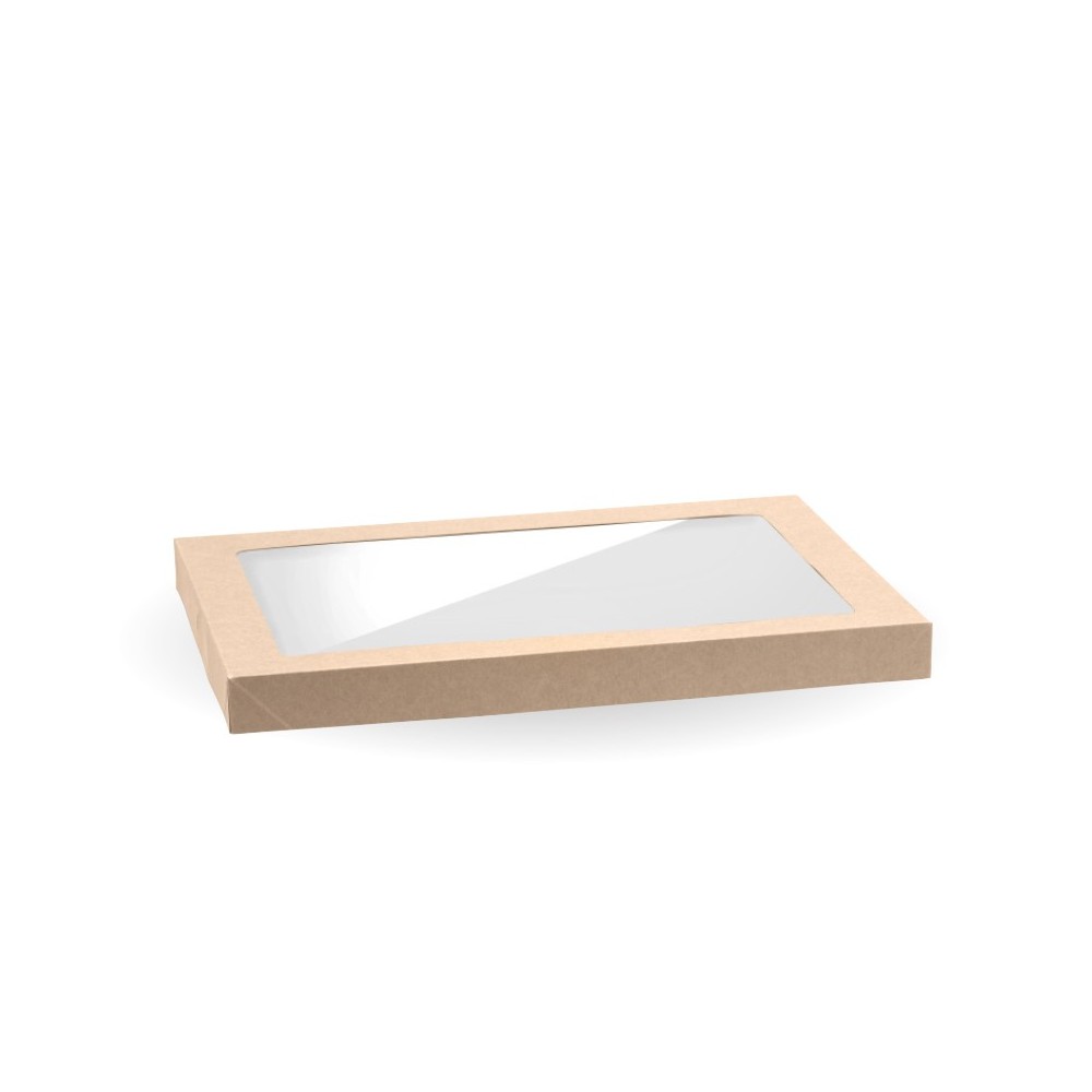 BioBoard Catering Tray PLA Window Lid - Medium - FSC Mix - Kraft  100 pcs