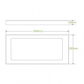 BioBoard Catering Tray PLA Window Lid - Large - FSC Mix - Kraft  50 pcs