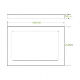 BioBoard Catering Tray PLA Window Lid - Extra Large - FSC Mix - Kraft  50 pcs