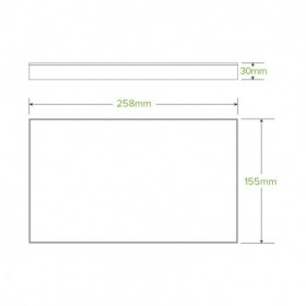 BioBoard Catering Tray Paper Lid - Extra Small - FSC Mix - Kraft  100 pcs