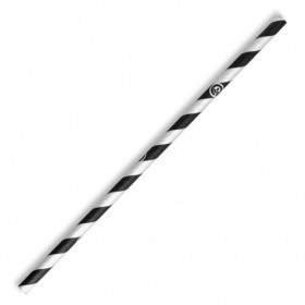 6mm Regular Paper Straw Black - Bulk Pack  2500 pcs