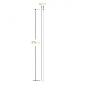 6mm Regular Paper Straw Black - Bulk Pack  2500 pcs