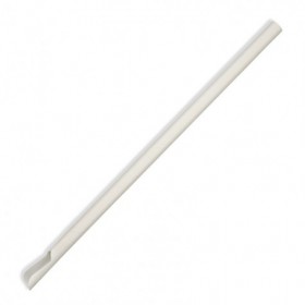 BioStraw - 8mm x 210mm Individually Wrapped Straw - FSC MIX  - white  3000 pcs