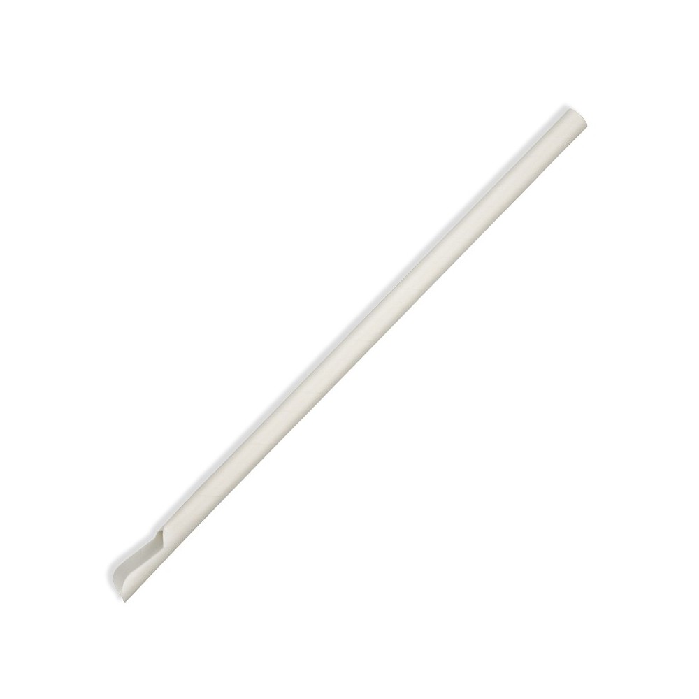BioStraw - 8mm x 210mm Individually Wrapped Straw - FSC MIX  - white  3000 pcs