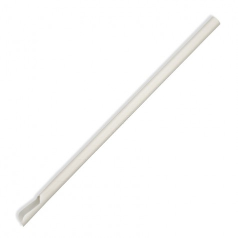 BioStraw - 8mm x 210mm Individually Wrapped Straw - FSC MIX  - white  3000 pcs