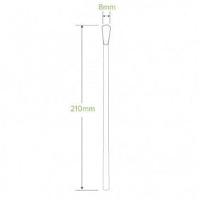 BioStraw - 8mm x 210mm Individually Wrapped Straw - FSC MIX  - white  3000 pcs