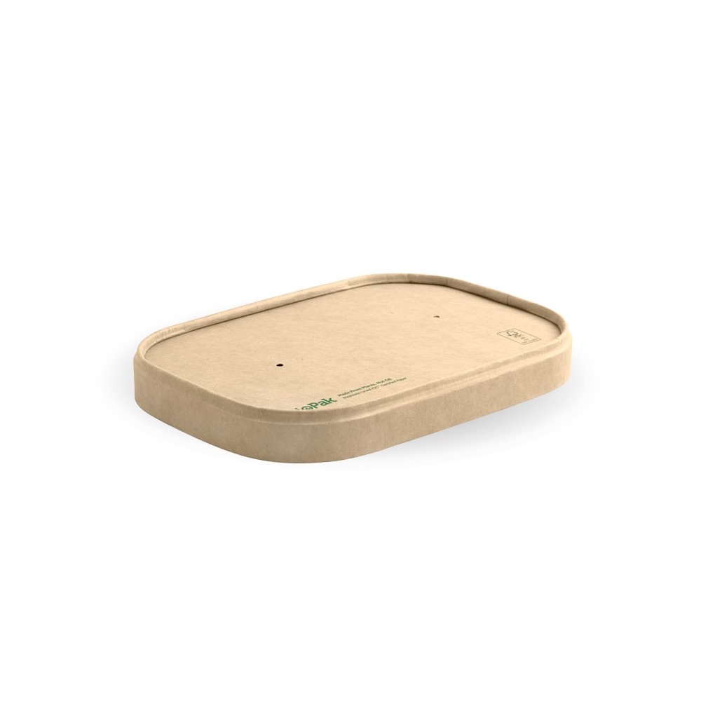 Rectangle PLA Paper Lid - FSC Mix - Kraft  300 pcs