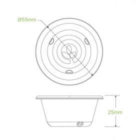 30ml Biodegradable Sugarcane Sauce Cup - Natural  1000 pcs