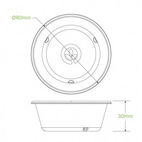 90ml Biodegradable Sugarcane Sauce Cup - Natural  1000 pcs