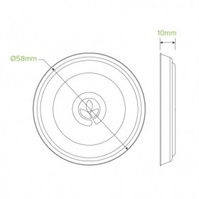 Lid For 30ml Sugarcane Sauce Cup - Natural  1000 pcs