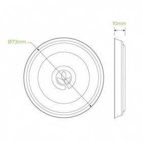 Lid For 60ml Sugarcane Sauce Cup - Natural  1000 pcs