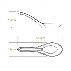 14cm Biodegradable Sugarcane Chinese Spoon - White  1000 pcs